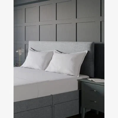 Marks & Spencer M&S Modern Border Strutted Headboard - 4FT6 - Light Grey, Light Grey,Mid Grey,Charcoal,Navy,Silver,Grey,Mink,Silver Grey,Natural