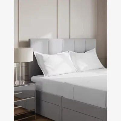 Marks & Spencer M&S Modern Button Headboard - 4FT6 - Grey, Grey,Light Grey,Mink,Silver,Mid Grey,Silver Grey,Charcoal,Natural,Navy