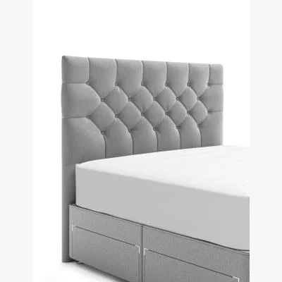 Marks & Spencer M&S  Deep Button Headboard - 4FT6 - Silver, Silver,Grey,Silver Grey,Light Grey,Natural,Navy,Charcoal,Mid Grey,Mink