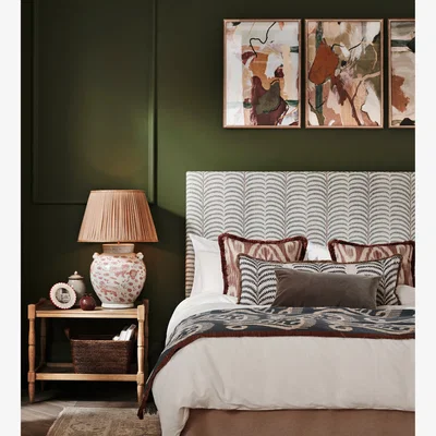 OKA OKA, Sheringham Super King Headboard - Areca Seafoam, Headboard