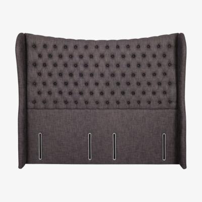 Downtown Hypnos Elizabeth Winged Euro Wide Headboard - 180cm Super King - Premium Fabric
