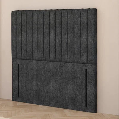 The Range Verona Tweed Fabric 54" Floor Standing Upholstered Headboard - Charcoal / Small Single