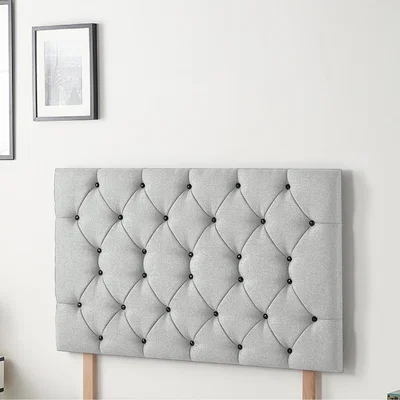 The Range Savoy Linen Fabric 32" Floor Standing Upholstered Headboard - Sage / King