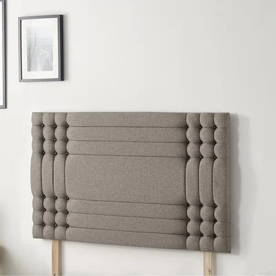 The Range Saville Tweed Fabric 32" Floor Standing Upholstered Headboard - Coffee / King