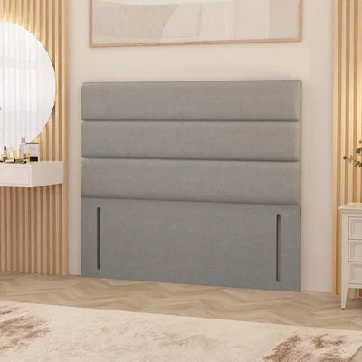 The Range Horizona Linen Fabric 54" Floor Standing Upholstered Headboard - Sage / King