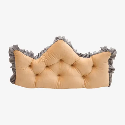 The Range Crown-Shaped Tufted Headboard Pillow - Amber Camel / 90cm
