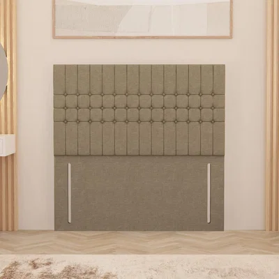 The Range Lexington Linen Fabric 54" Floor Standing Upholstered Headboard - Beige / King