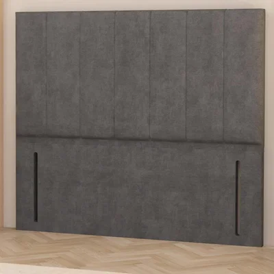 The Range Austin Plush Velvet 54" Floor Standing Upholstered Headboard - Silver / King