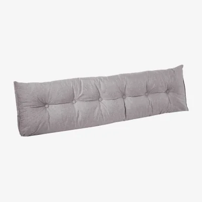 The Range 180cm Washable Linen Wedge Headboard Pillow - Light Grey