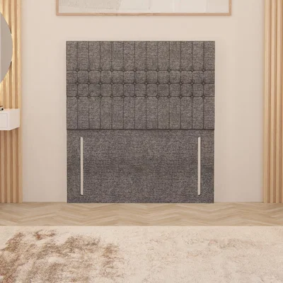 The Range Lexington Tweed Fabric 54" Floor Standing Upholstered Headboard - Grey / Single