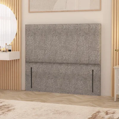 The Range Austin Tweed Fabric 54" Floor Standing Upholstered Headboard - Grey / King