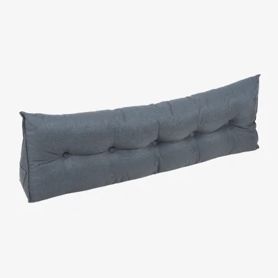 The Range 180cm Washable Linen Wedge Headboard Pillow - Dark Grey