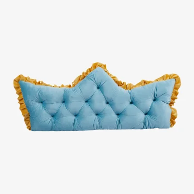 The Range Crown-Shaped Tufted Headboard Pillow - Blue / 150cm