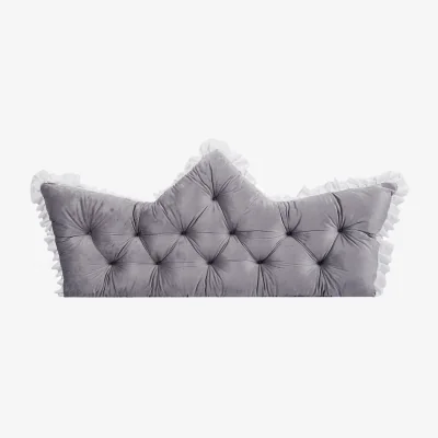 The Range Crown-Shaped Tufted Headboard Pillow - Grey / 150cm