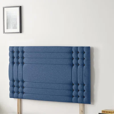The Range Saville Plush Velvet 32" Floor Standing Upholstered Headboard - Navy / Single