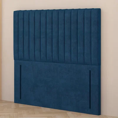 The Range Verona Velvet 54" Floor Standing Upholstered Headboard - Navy / Small Double