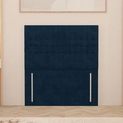 The Range Lexington Plush Velvet 54" Floor Standing Upholstered Headboard - Navy / Double