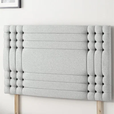 The Range Saville Linen Fabric 32" Floor Standing Upholstered Headboard - Sage / Single