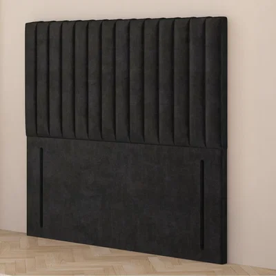 The Range Verona Velvet 54" Floor Standing Upholstered Headboard - Black / Single