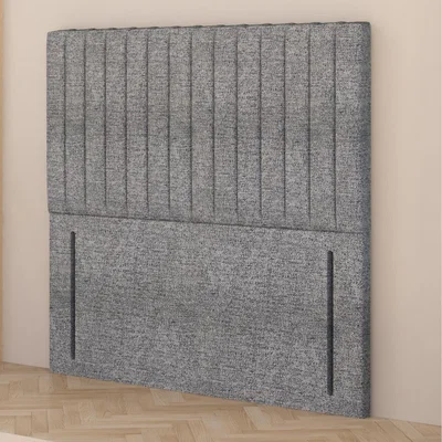 The Range Verona Tweed Fabric 54" Floor Standing Upholstered Headboard - Grey / Small Double