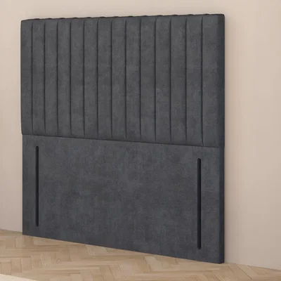 The Range Verona Velvet 54" Floor Standing Upholstered Headboard - Charcoal / Superking