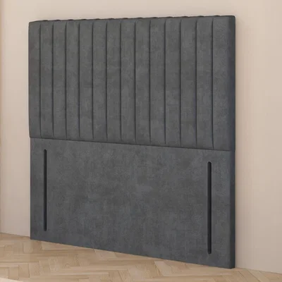 The Range Verona Velvet 54" Floor Standing Upholstered Headboard - Charcoal / Single