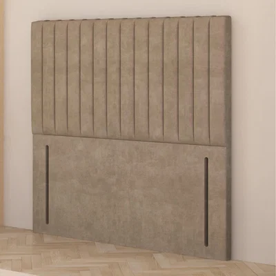 The Range Verona Velvet 54" Floor Standing Upholstered Headboard - Beige / Small Double