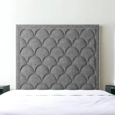 The Range Fish Scale Wallboard Headboard  - Steel grey