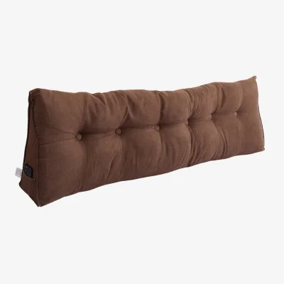 The Range 180cm Soft Polyester Fabric Wedge Headboard Pillow - Coffee