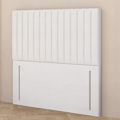 The Range Verona Velvet 54" Floor Standing Upholstered Headboard - White / Small Single
