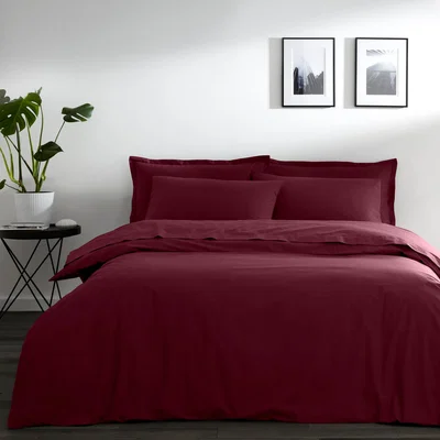 Dunelm Pure Cotton Duvet Cover Claret