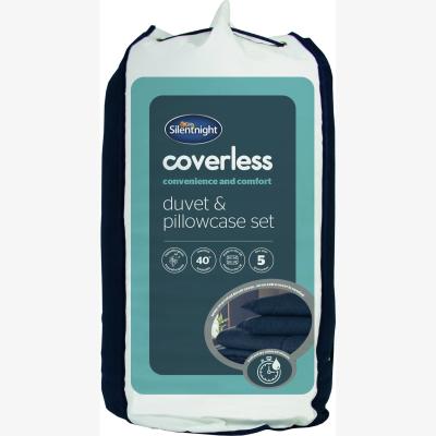 Habitat Silentnight Coverless 10.5Tog Navy Duvet &Pillowcase- Double