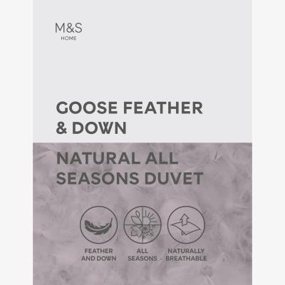Marks & Spencer M&S Goose Feather & Down 13.5 Tog All Season Duvet - SGL - White, White