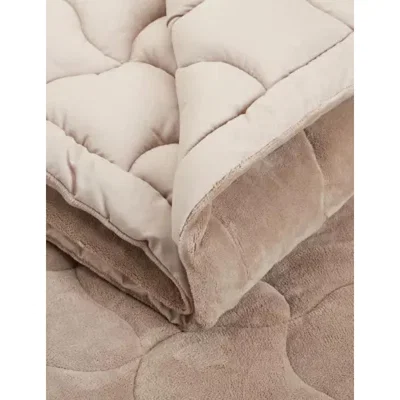 Marks & Spencer M&S Fleece 10.5 Tog Quilted Coverless Duvet Set - DBL - Grey, Grey