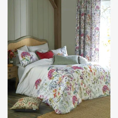 Downtown Voyage Country Hedgerow Lotus White and Multi Duvet Set - Double, Cotton