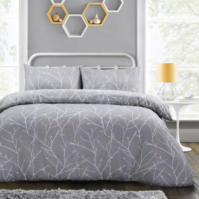 The Range Autumn Branches Grey Duvet Set - Grey / Double