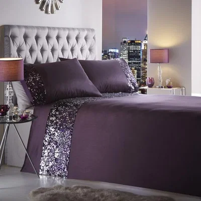 The Range Dazzle Duvet Set - Amethyst / Double
