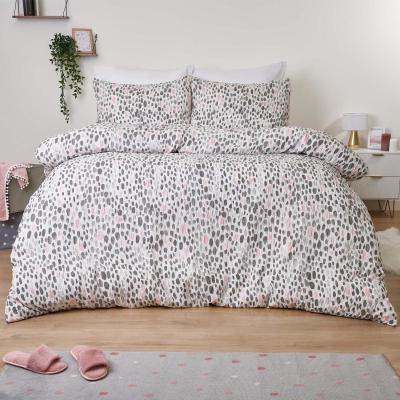 The Range Dreamscene Dalmatian Spots Print Seersucker Duvet Set - Pink / Double