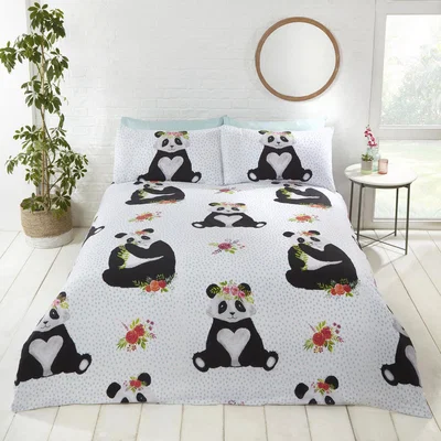 The Range Pandas Duvet Set - Multi / Double