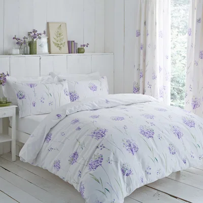 The Range Kendal Lilac Duvet Cover Set - Lilac / Double Duvet Set