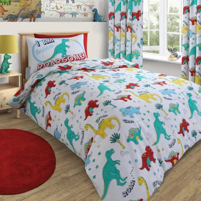 The Range Fun Colourful Kids Dino Duvet Set - Multi / Double