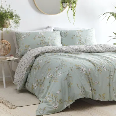 The Range Yasmina Duvet Set - Duck Egg / Double