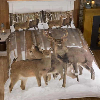 The Range Winter Stag Duvet Set - Multi / Double