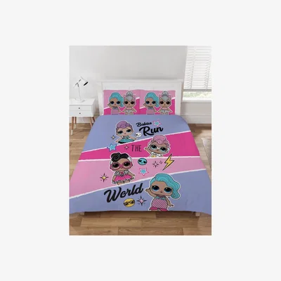 The Range Babies Run the World Double Duvet Set - AG1638 - Pink/Blue