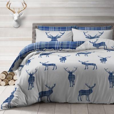 The Range Classic Stag Check Duvet Set - Navy / Double