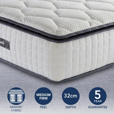Dunelm Sleepsoul Bliss 800 Pocket Single Mattress White