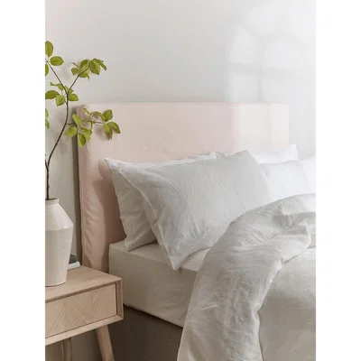 Cox and Cox Soft Blush Washed Linen Replacement Headboard Cover - Double