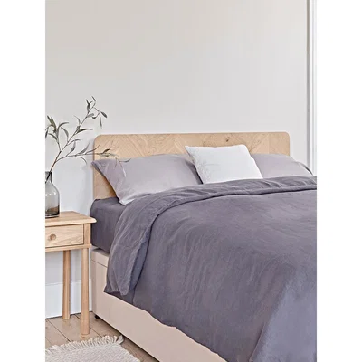 Cox and Cox Chevron Oak Double Headboard