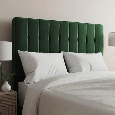 Dunelm Velvet Double Tansden Headboard Green