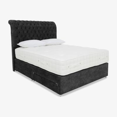 Furniture Village Highgrove - Sanctum Nature 2000 2 Drawer Divan Set with Johnstone Headboard - Double - Linoso Granite